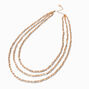 Gold-tone Paperclip Link Extended Length Chain Multi-Strand Necklace,