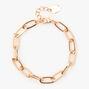 Gold Paperclip Link Chain Bracelet,