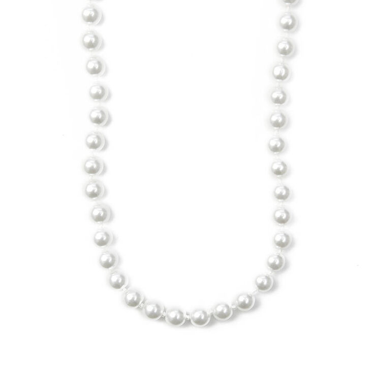 Classic 8MM White Pearl 20&quot; Necklace,