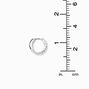 Silver 15MM Twist Huggie Hoop Earrings,