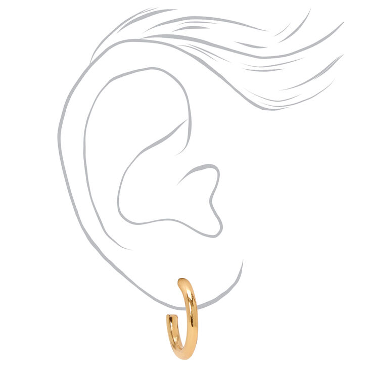 Gold Hoops and Stud Earrings Set - 6 Pack,