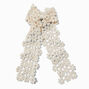 Ivory Floral Crochet Bow Hair Clip,