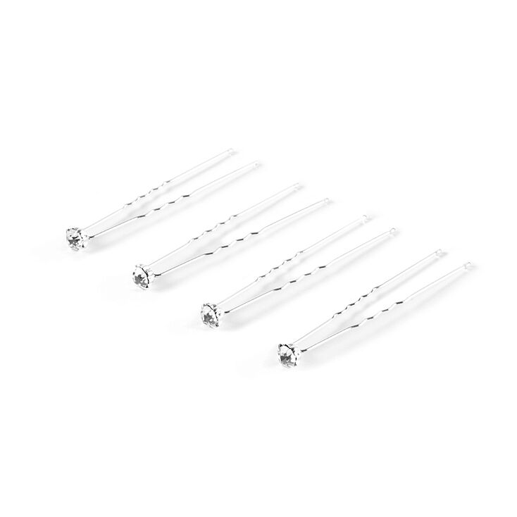 Crystal Stud Chignon Pins Set of 4,
