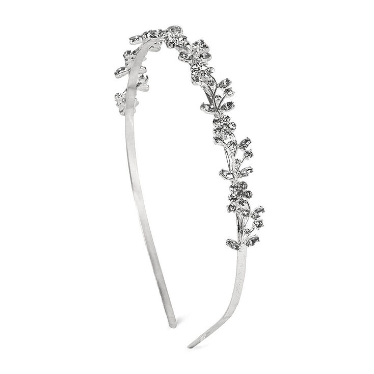 Crystal Flowers & Vine Headband,