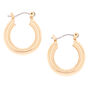 Gold 20MM Tube Hoop Earrings,