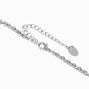 Burnished Silver O-Ring Snake Charm Pendant Necklace,