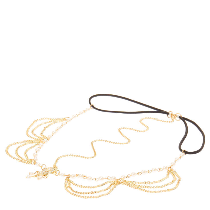 Gold & Pearl 3-Way Head chain,