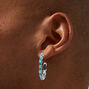 Turquoise Beaded 50MM Hoop Earrings,