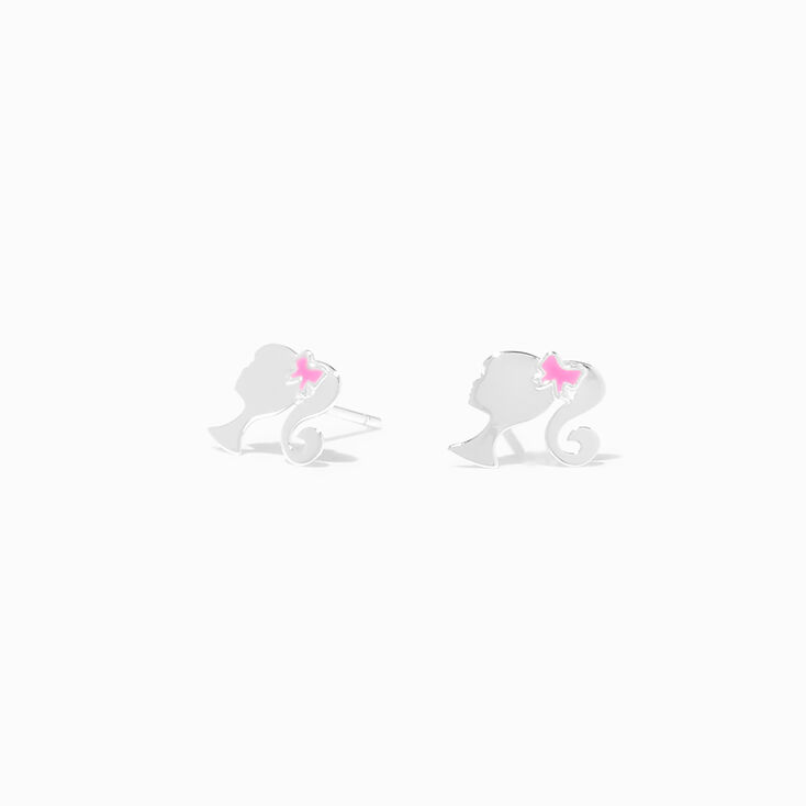 Barbie&trade; Silhouette Sterling Silver Stud Earrings,