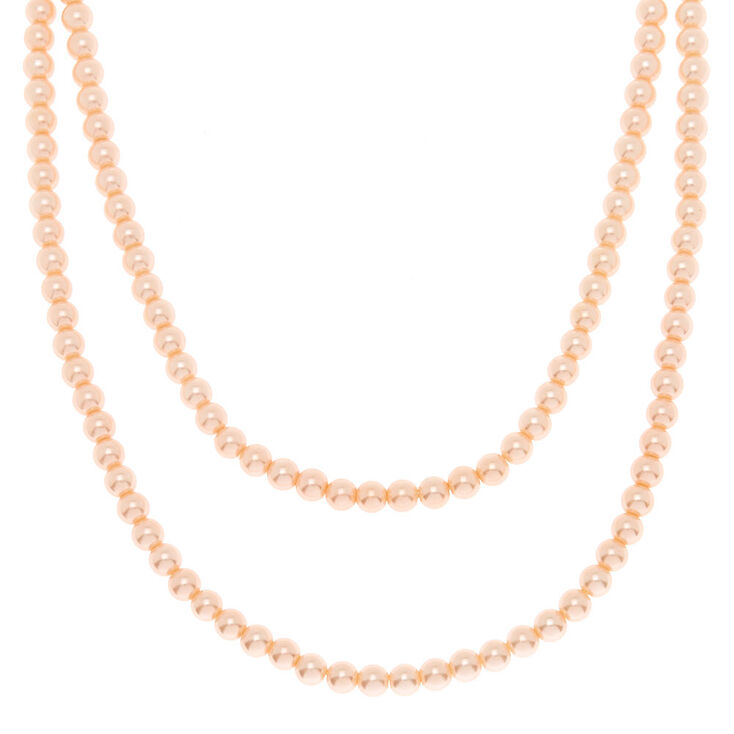 Blush Pearl Long Pendant Necklace,