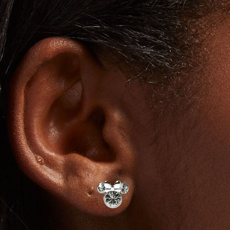 &copy;Disney Minnie Mouse Birthstone Sterling Silver Stud Earrings - April,