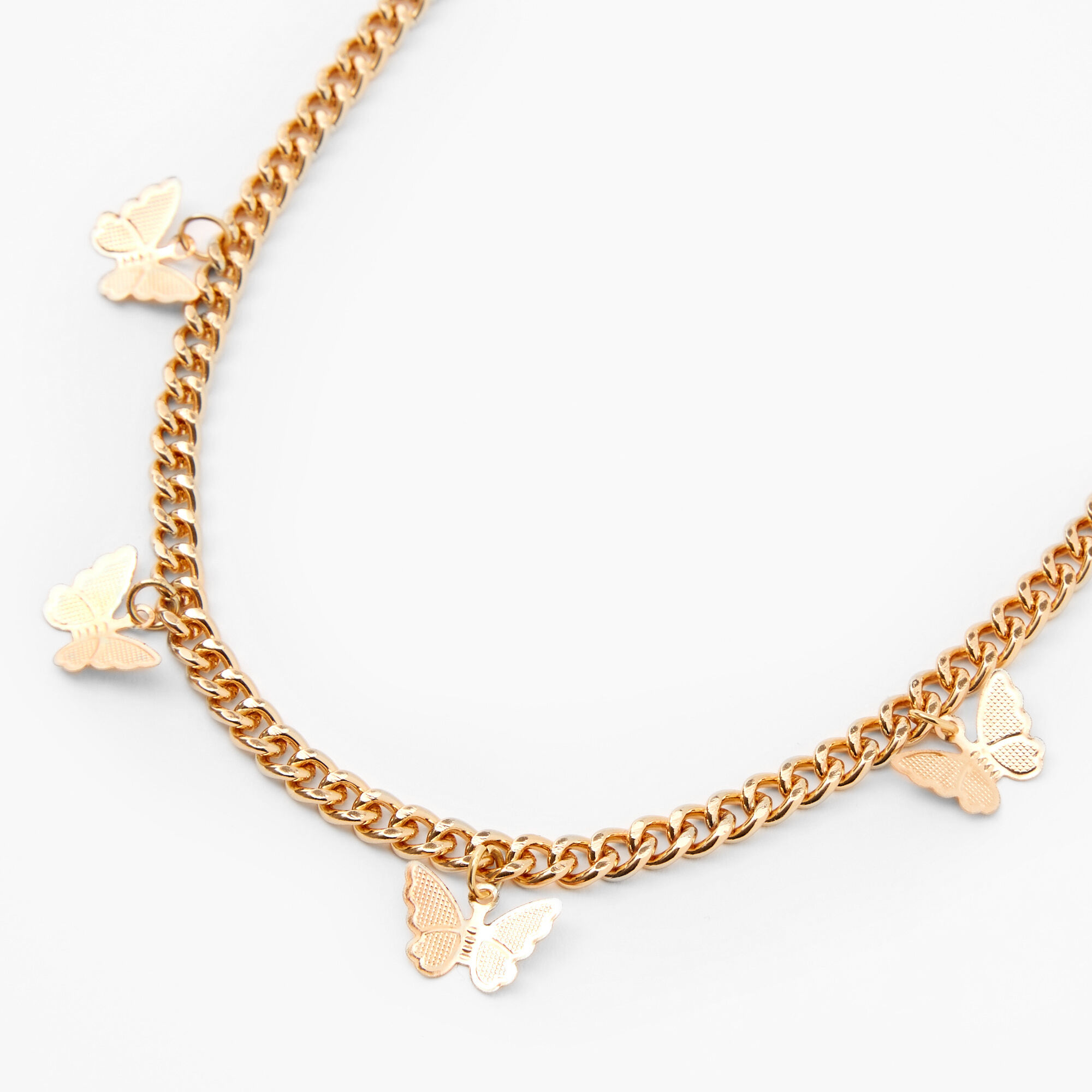 Butterfly charm chain shop necklace
