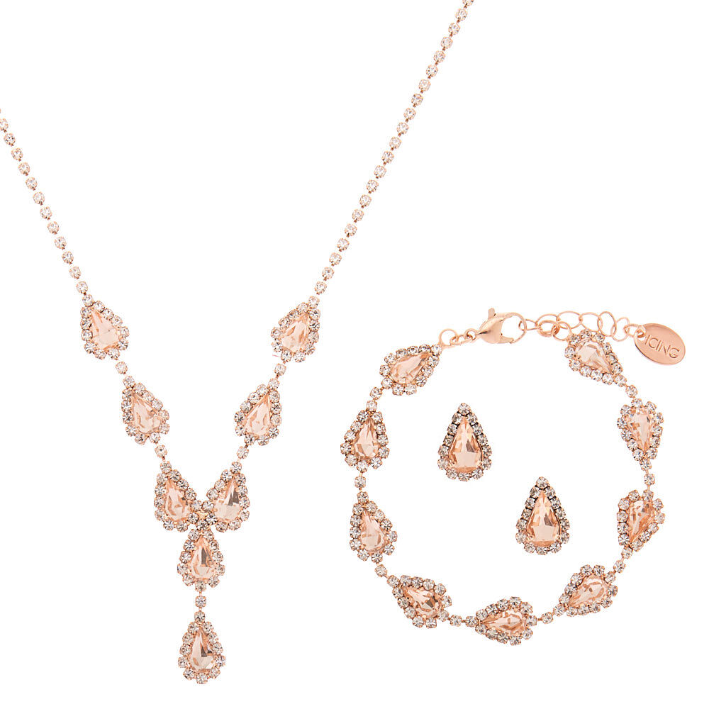 rose gold ring and bracelet set