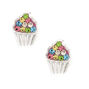 Cupcake Crystal Stud Earrings,