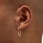 Gold-tone Graduated Hinge Hoop Earrings - 3 Pack,
