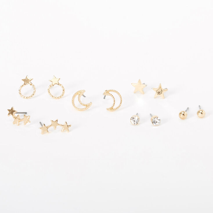 Gold Star Earring Studs