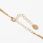 Gold Initial Medallion Multi Strand Necklace - M,
