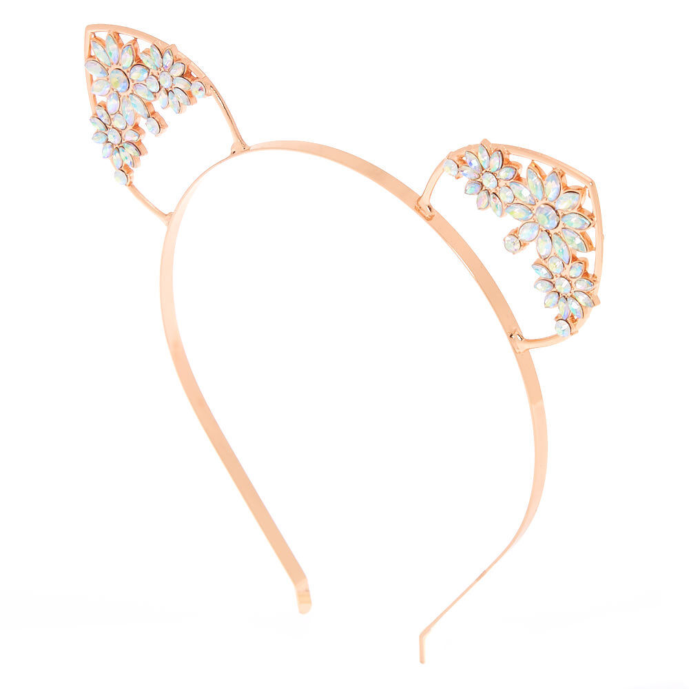 Claires Girls Pastel Petal Cat Ears Headband Pink