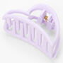 Medium Outline Heart Hair Claw - Lilac,