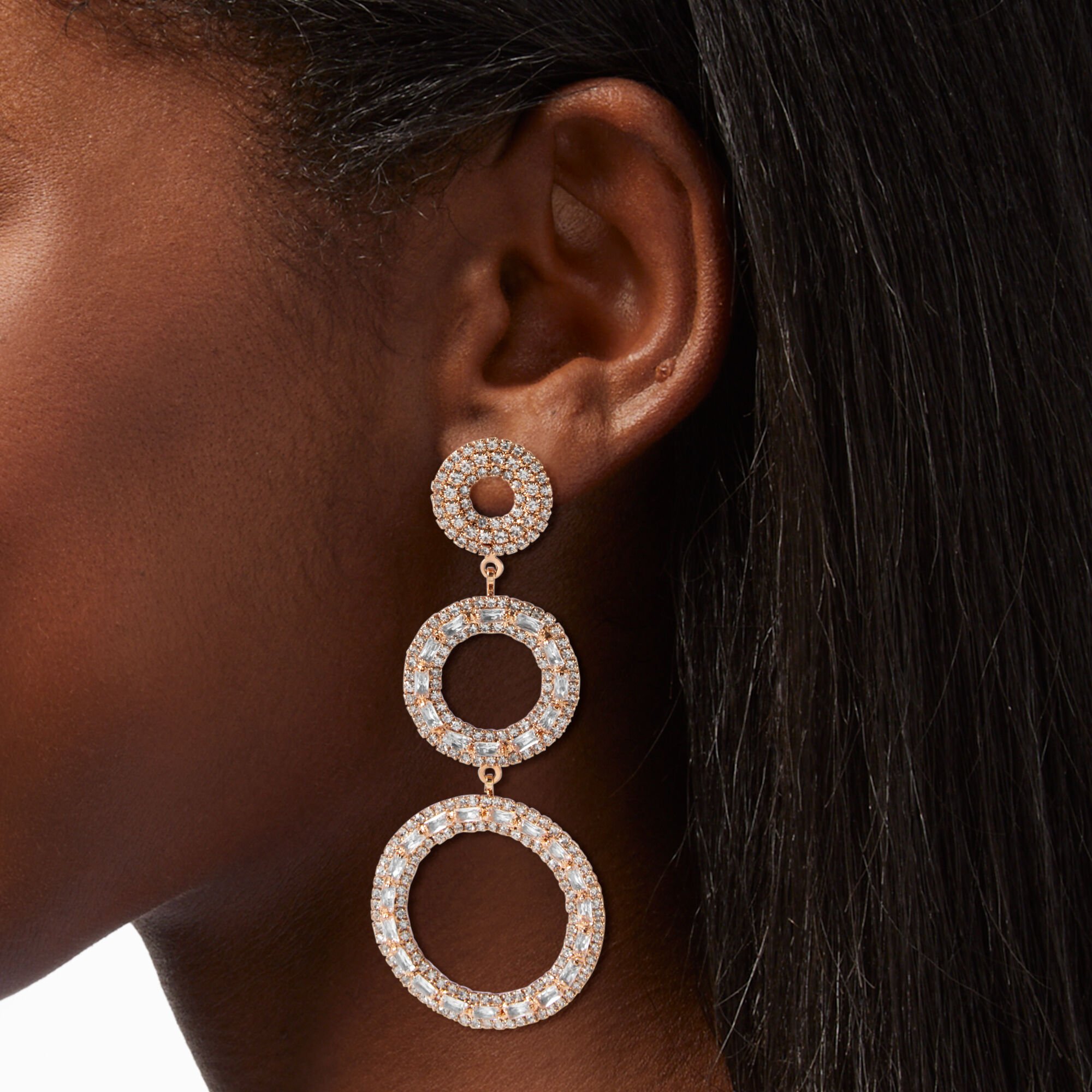 Circle drop earrings top
