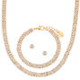 Gold Rhinestone Choker Jewelry Set - 3 Pack,