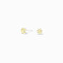 Icing Select Sterling Silver Plated Green Apple Cubic Zirconia 4MM Basket Stud Earrings,