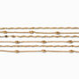 Gold-tone Multi-Strand Chain Bracelets - 2 Pack,