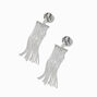 Silver-tone Fringe 2&quot; Drop Earrings,