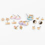 Gold Mini Earrings - 9 Pack,