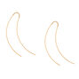 Gold Wave Pull Through Drop Earrings,