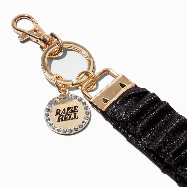 &quot;Raise Hell&quot; Black Wristlet Keychain,