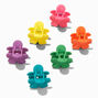 Rainbow Matte Flower Hair Claws - 6 Pack,