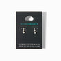 Icing Select Sterling Silver Platinum Tripod Cubic Zirconia Stud Earrings,