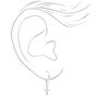 Silver Embellished Mixed Cross Earrings - 9 Pack,