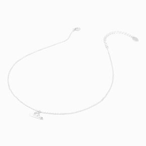 Silver Zodiac Embellished Pendant Necklace - Libra,