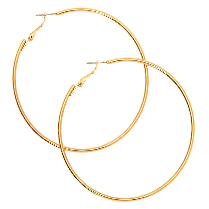 Gold Edged Hoop Earrings,