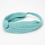 Polka Dot Pleated Knotted Headwrap - Mint,