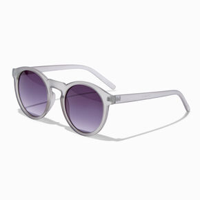 Round Retro Gray Frost Sunglasses,