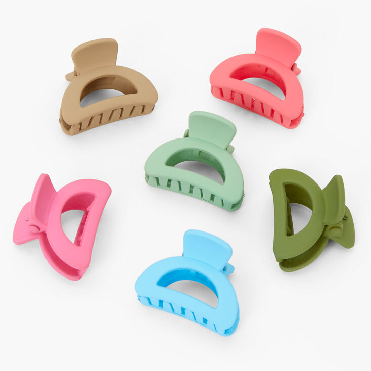 Matte Arch Hair Claws - 6 Pack,