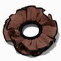 Brown Ruffle Hair Scrunchie,