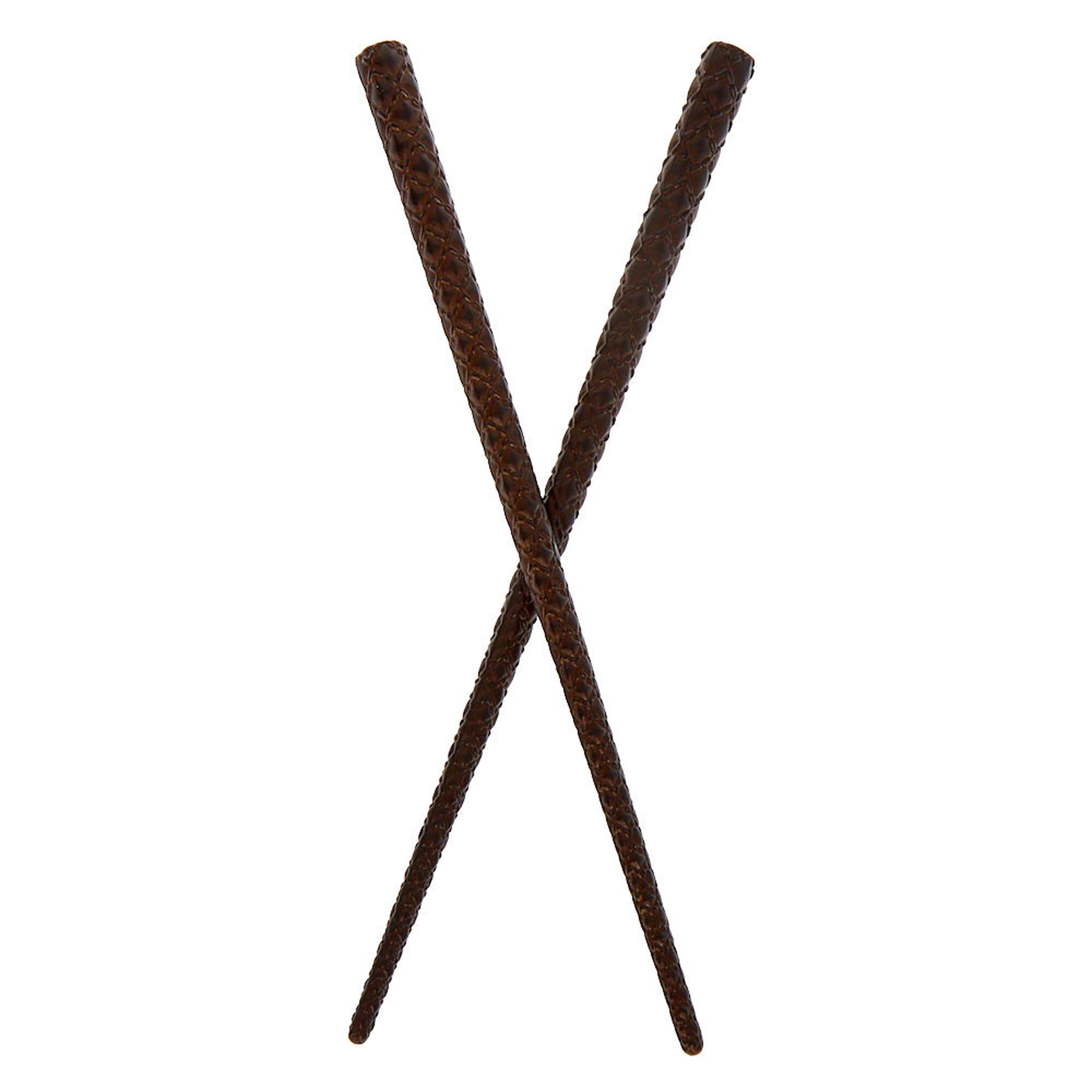 Dark Wooden Quilted Hair Sticks - Brown, 2 Pack | Icing US Dark Wooden Quilted Hair Sticks - Brown, 2 Pack | Icing US