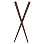 Dark Wooden Quilted Hair Sticks - Brown, 2 Pack,