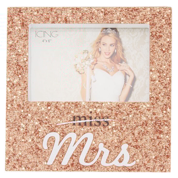 Miss To Mrs. Glitter Photo Frame - Rose Gold,