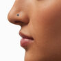 Silver Cubic Zirconia 20G Stainless Steel Nose Studs - 6 Pack,