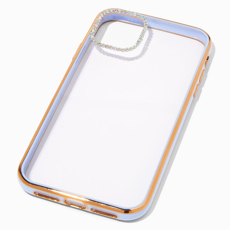 Embellished Clear/Lavender Phone Case - Fits iPhone&reg; XR/11,