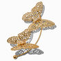 Gold-tone Filigree Double Butterfly Ear Cuff ,