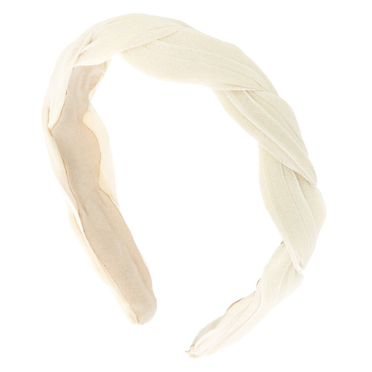 Chiffon Twisted Headband - Ivory,