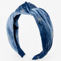 Knotted Velvet Celestial Headband - Blue,