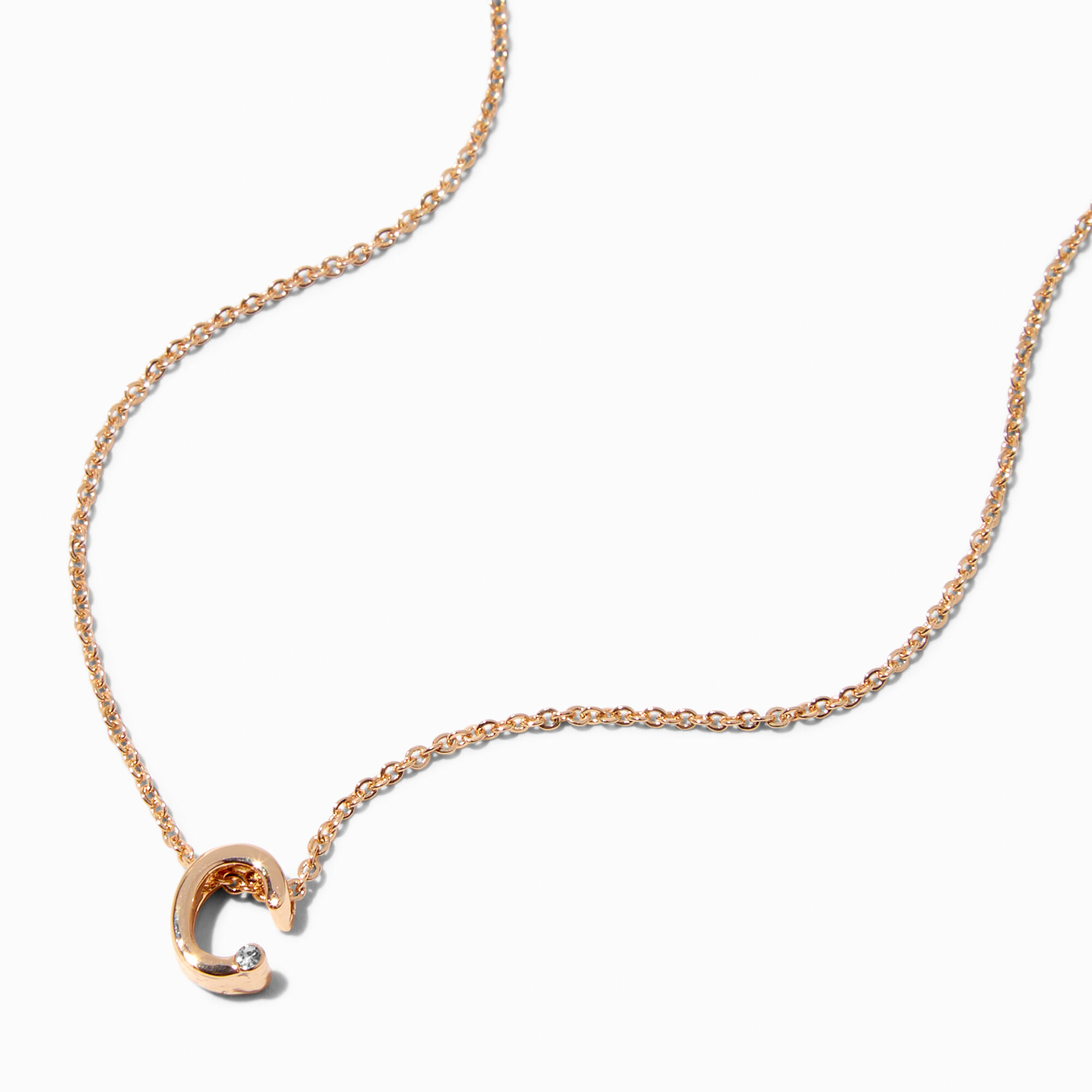 Diamond Lower Case Initial Necklace – Kimiya