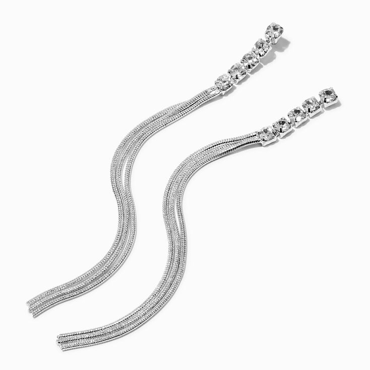 Silver Modern Ear Jacket Earrings,